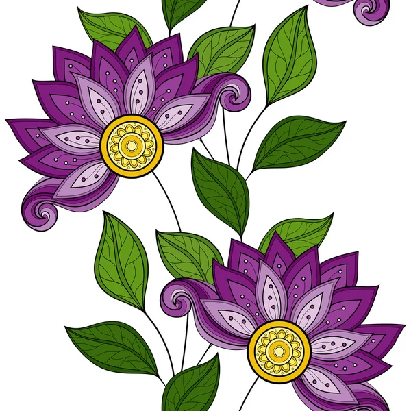 Patrón de colores florales sin costuras — Archivo Imágenes Vectoriales