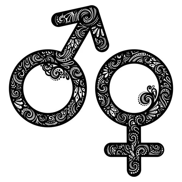 Man och kvinna symboler — Stock vektor