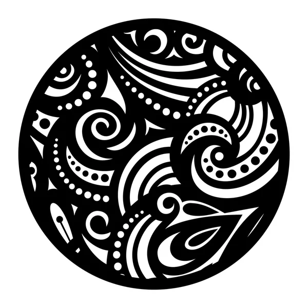 Μαύρο Deco στολίδι Μάνταλα — Διανυσματικό Αρχείο