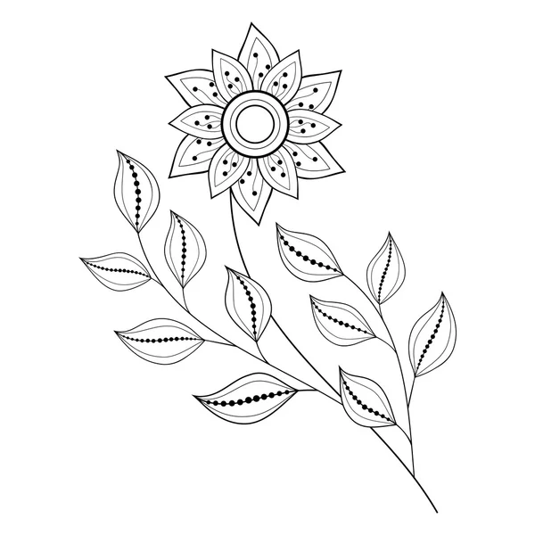 Красивый монохромный цветок — стоковый вектор
