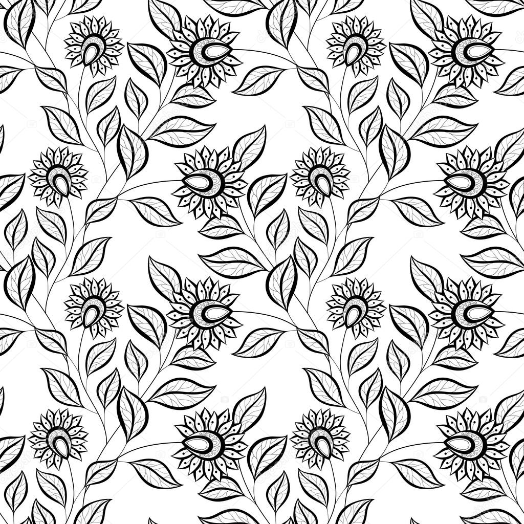 すべての美しい花の画像 Hd限定モノクロ 花柄 イラスト すべての美しい花の画像 Hd限定モノクロ 花柄 イラスト