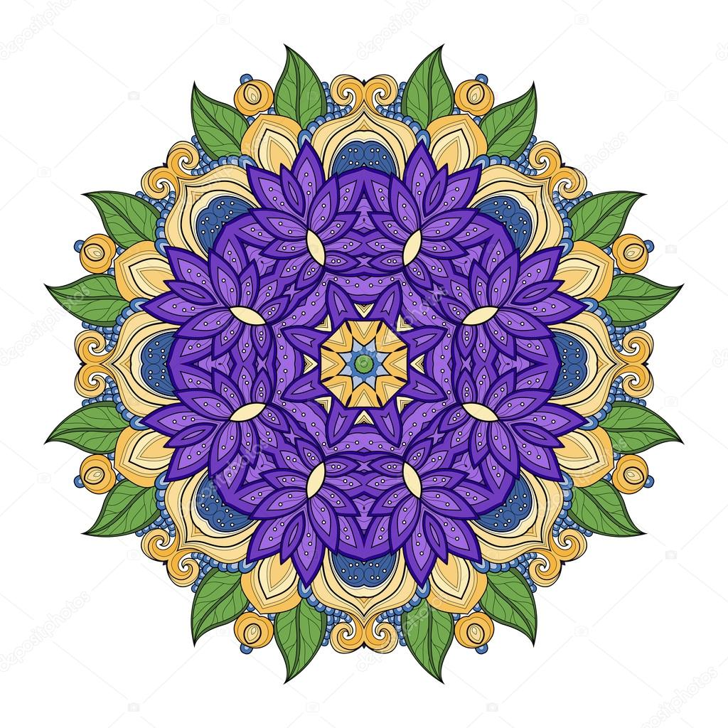 Beautiful Deco Ornament Colored Mandala