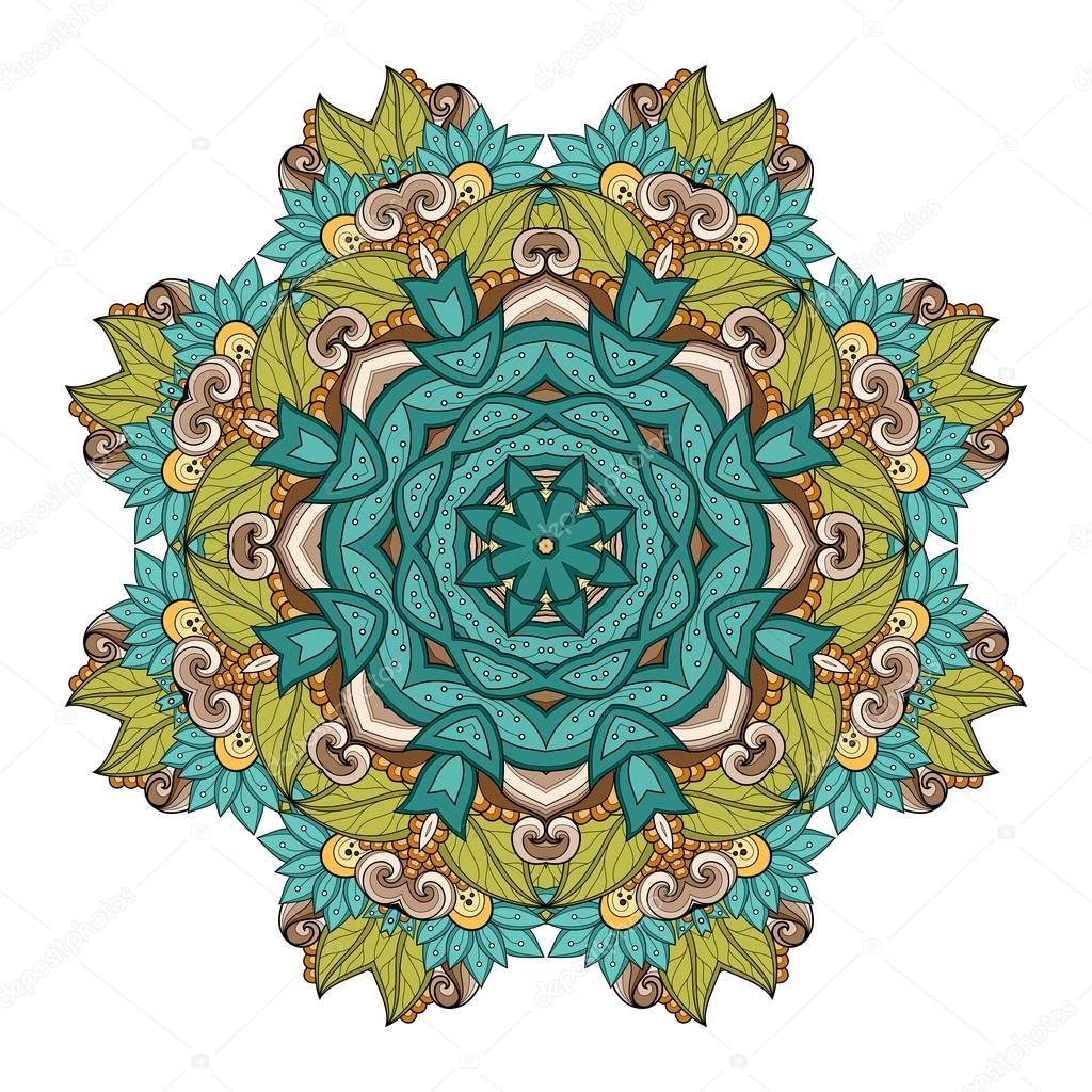 Beautiful Deco Ornament Colored Mandala