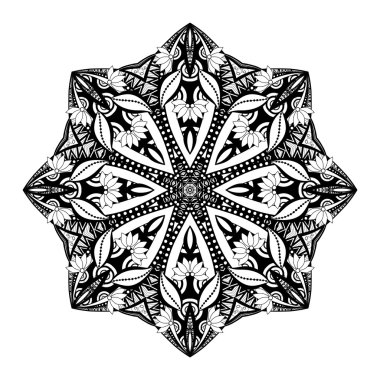 Siyah Deco süsleme Mandala