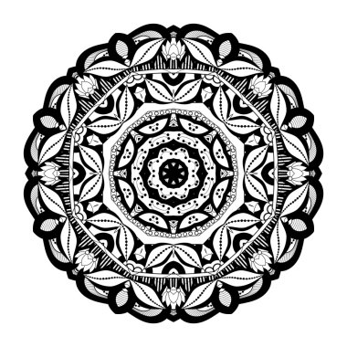 Siyah Deco süsleme Mandala