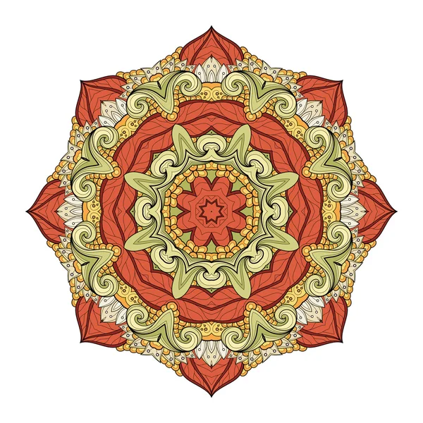 Dísz Deco gyönyörű színes Mandala — Stock Vector