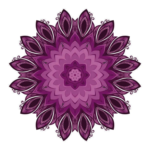 Hermoso adorno Deco Mandala de colores — Vector de stock
