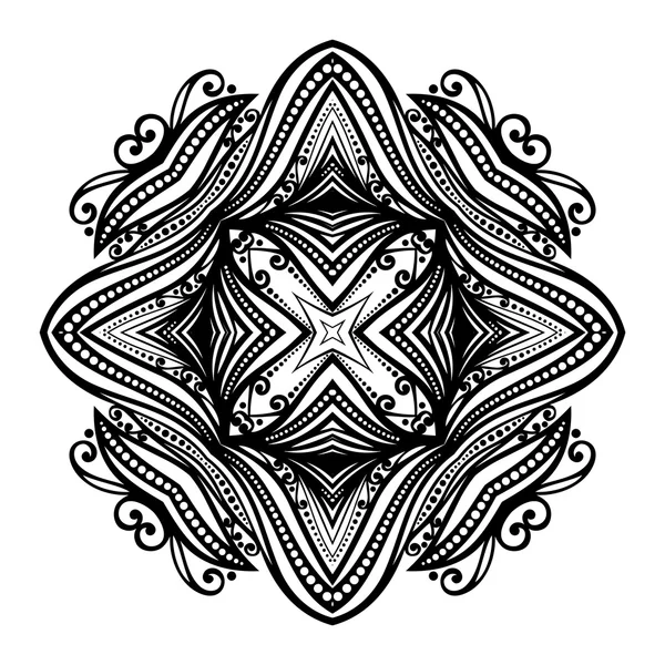 Deco negro ornamento cuadrado — Archivo Imágenes Vectoriales