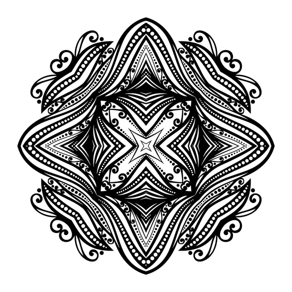 Deco negro ornamento cuadrado — Vector de stock