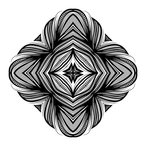 Deco negro ornamento cuadrado — Vector de stock