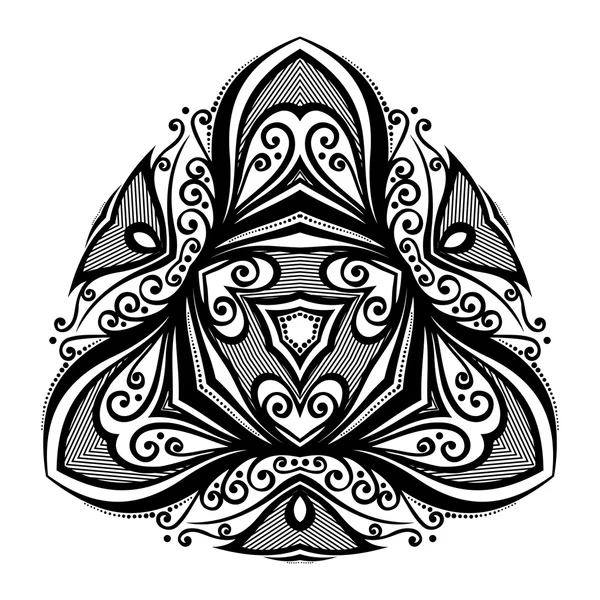 Černý Ornament etnické trojúhelník — Stockový vektor