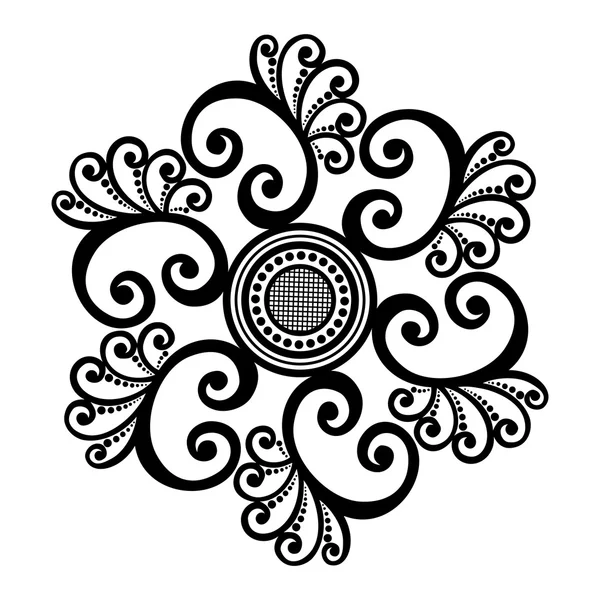 Black Deco Ornament Mandala — Stockvector