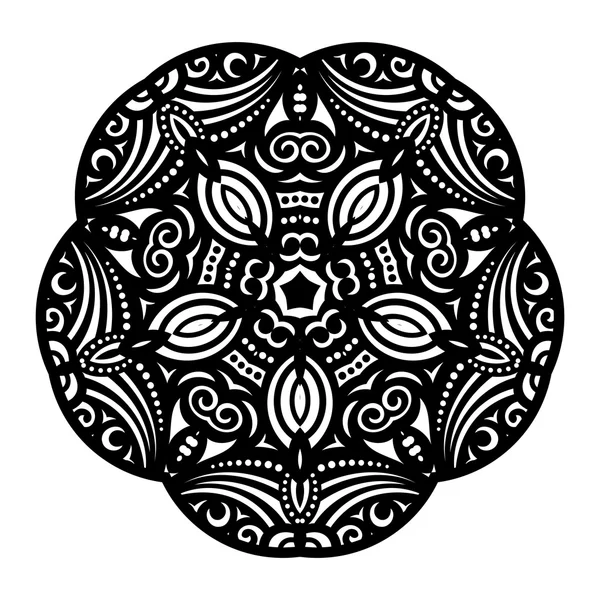 Deco negro ornamento estrella — Vector de stock