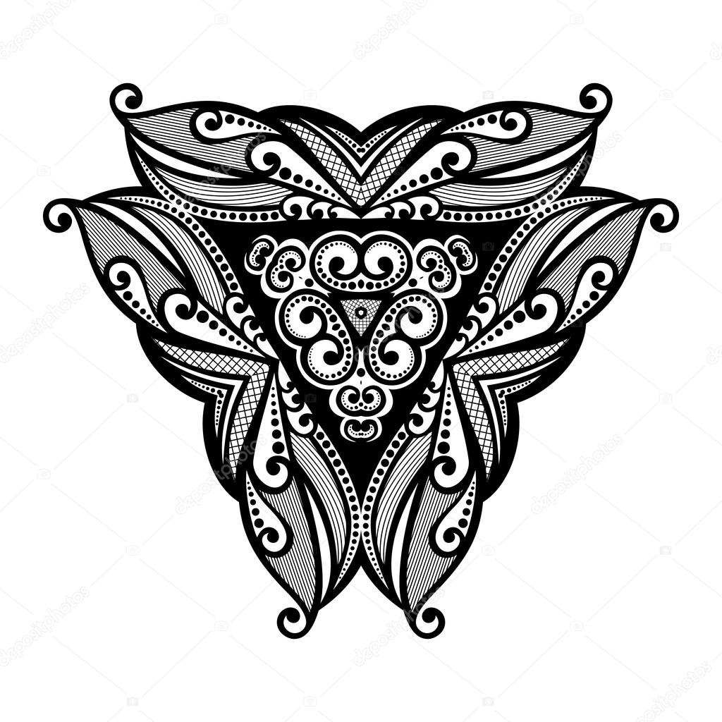 Black Ethnic Ornament Triangle