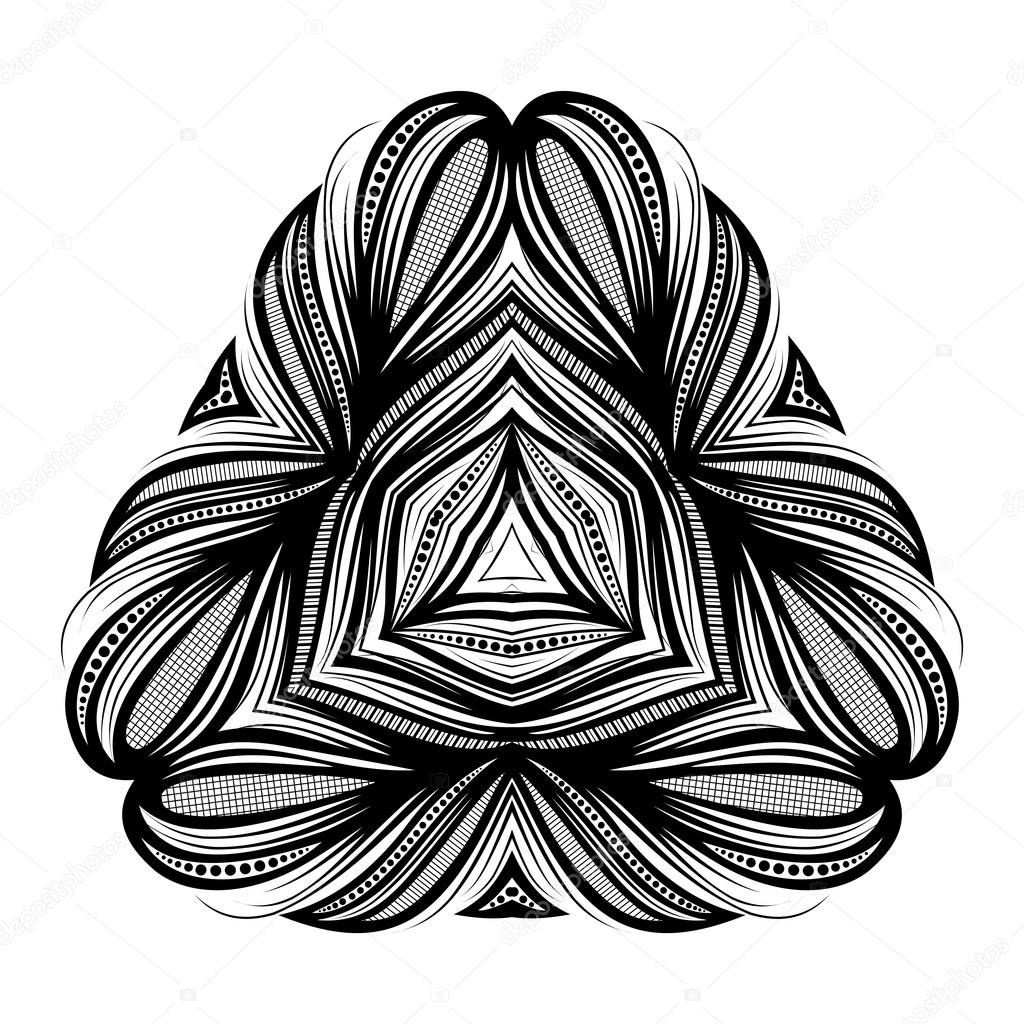 Black Ethnic Ornament Triangle