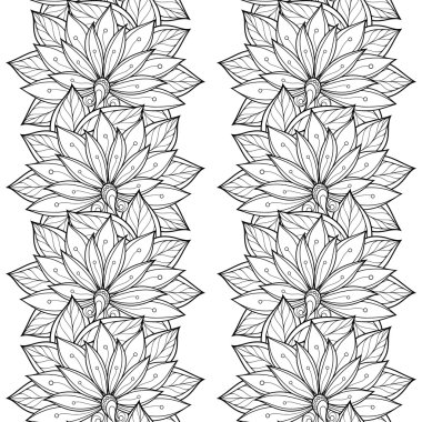 Kusursuz tek renkli çiçekli desen.