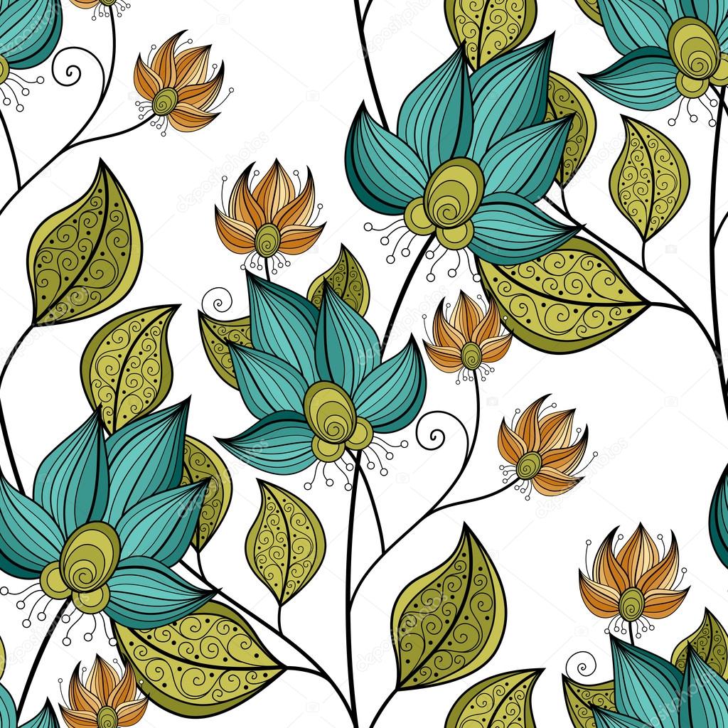 Colorful Seamless Floral Pattern