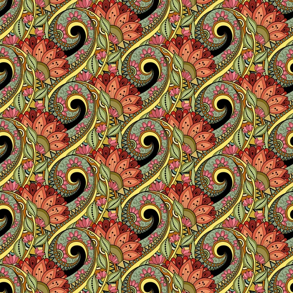 정교 한 미풍없는 꽃무늬 — 스톡 벡터