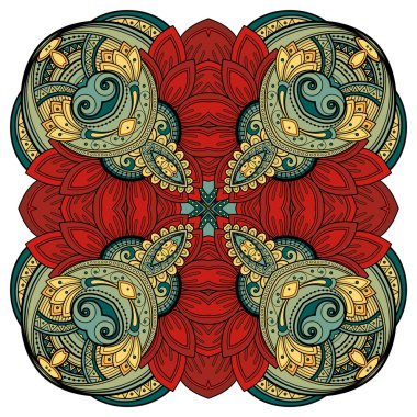 Soyut süs renkli kontur Meydanı