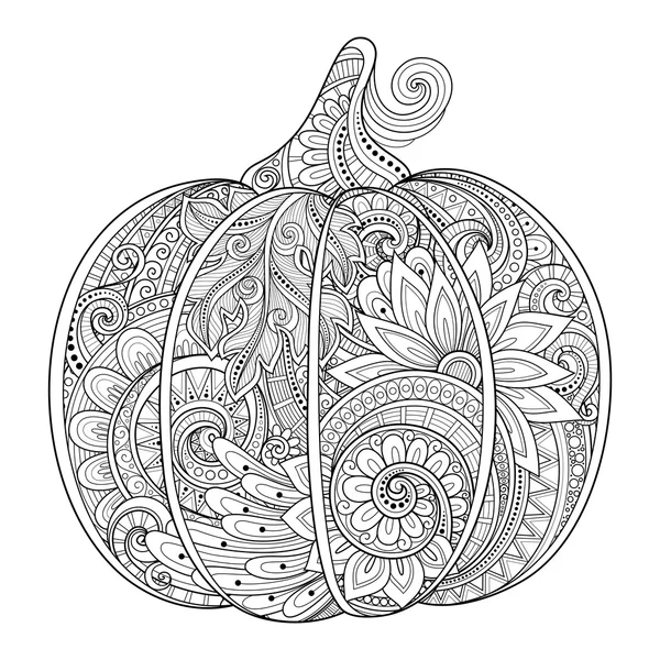 Calabaza decorativa con hermoso patrón — Vector de stock