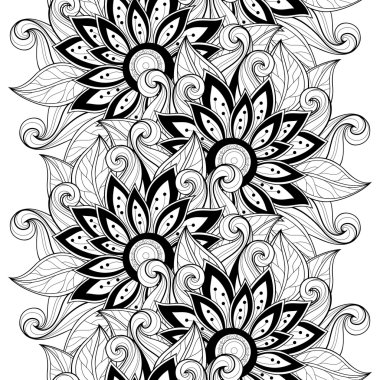 soyut çiçek desenli