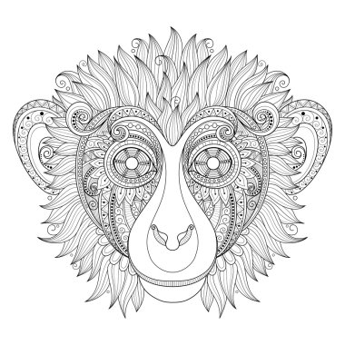 Maymun kafası kabile ile süsleme