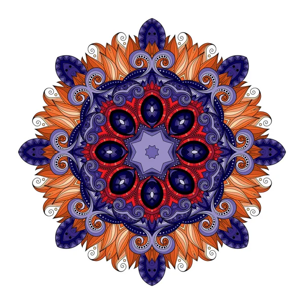 Ornamento colorato astratto Mandala — Vettoriale Stock