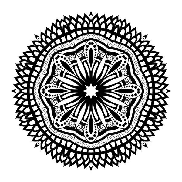 Contorno de ornamento abstracto Mandala — Archivo Imágenes Vectoriales