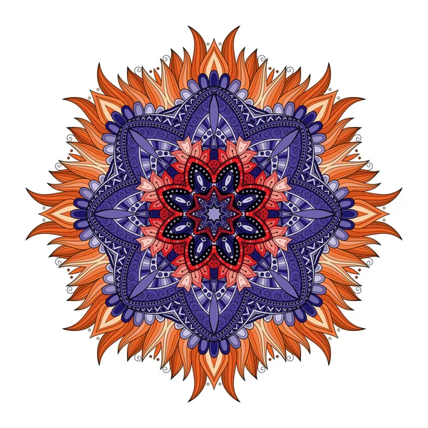 Färgade prydnad abstrakt Mandala — Stock vektor