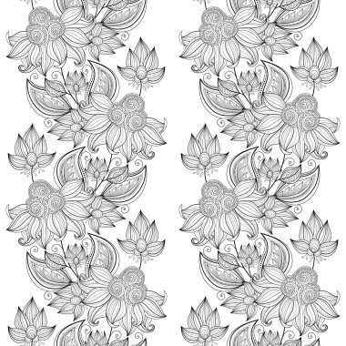 soyut çiçek desenli