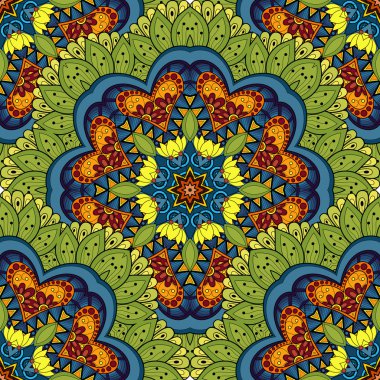 Soyut renkli süs desen