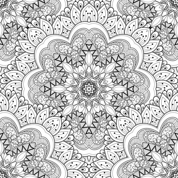抽象的なモノクロ飾りパターン — ストックベクタ