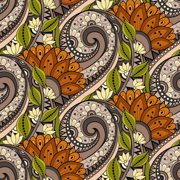 Patrón floral sin costuras — Vector de stock