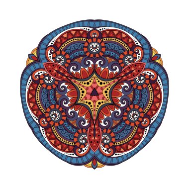 Soyut renkli üçgen ile süsleme