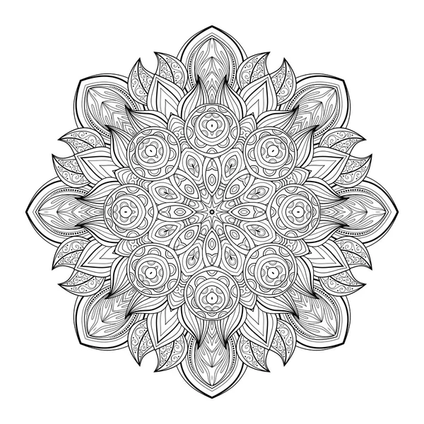 Abstracte Contour Ornament Mandala — Stockvector
