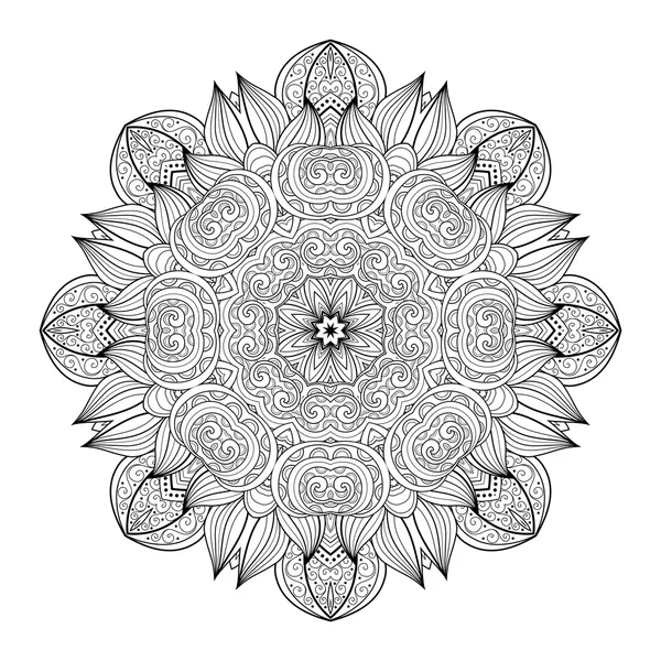 Аннотация Contour Ornament Mandala — стоковый вектор