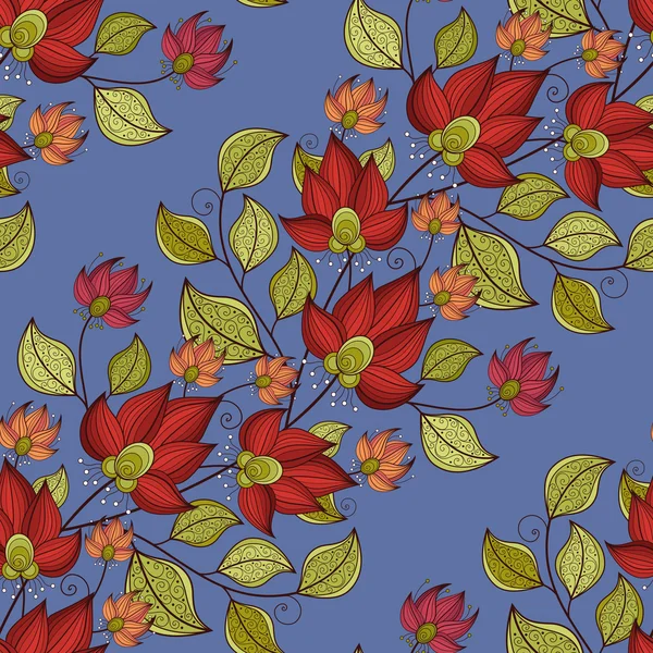 アブストラクトシームレス花柄 — ストックベクタ