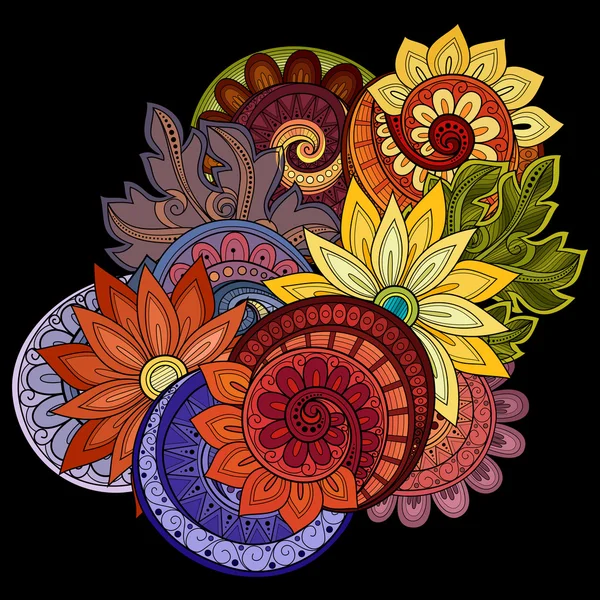Abstraktní barevné květinové pozadí — Stockový vektor