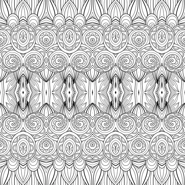 Abstract Ornament zwart-wit patroon — Stockvector