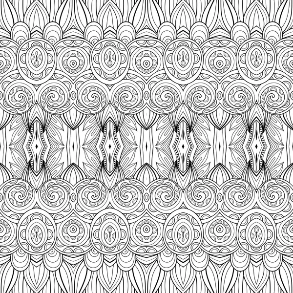 Adorno abstracto patrón monocromo — Vector de stock