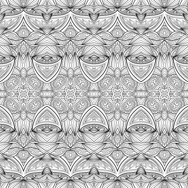 Ornement abstrait Modèle monochrome — Image vectorielle