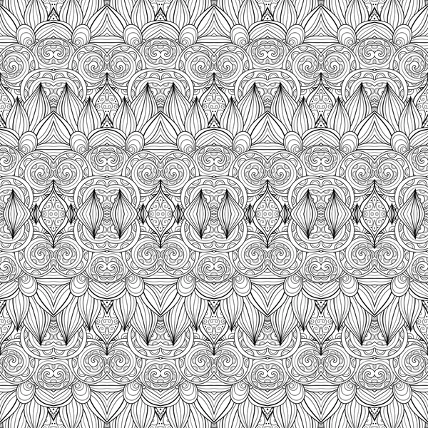 Adorno abstracto patrón monocromo — Vector de stock