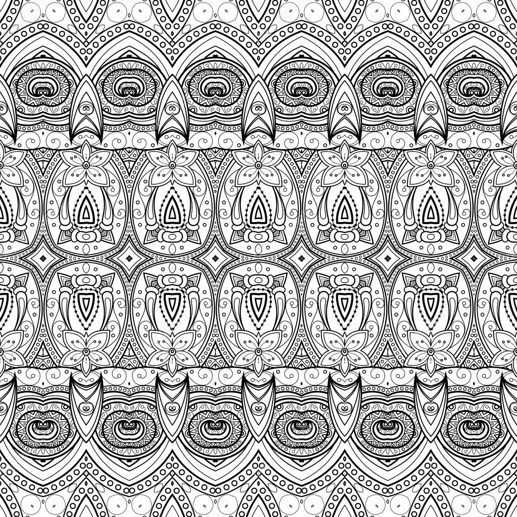 Abstract Monochrome Ornate Pattern