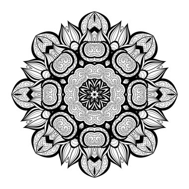 Soyut kontur süsleme Mandala