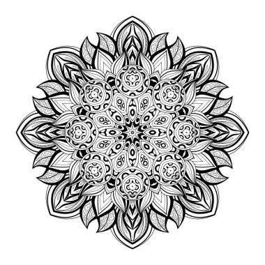 Soyut kontur süsleme Mandala