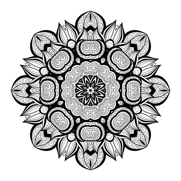 Abstracte Contour Ornament Mandala — Stockvector