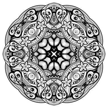 Soyut kontur süsleme Mandala