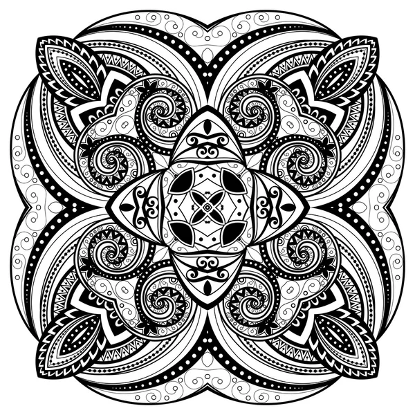 Adorno de contorno abstracto Mandala — Vector de stock