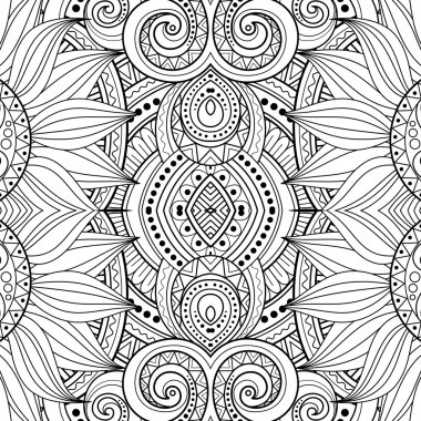 Soyut siyah ve beyaz kabile desen