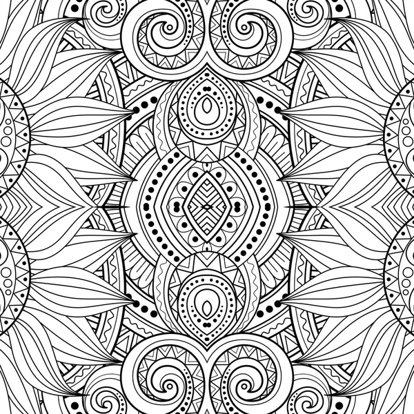 Tribal patroon van abstracte zwart en wit — Stockvector